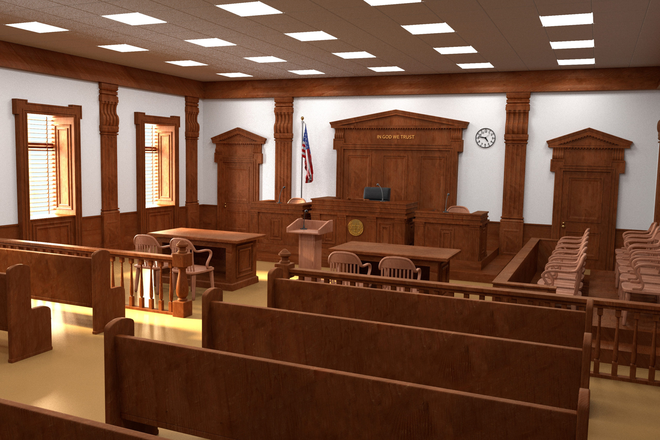 an empty courtroom